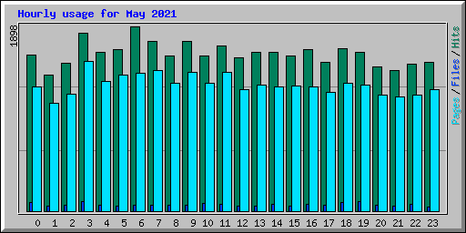Hourly usage for May 2021