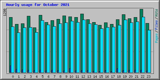 Hourly usage for October 2021