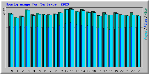 Hourly usage for September 2023