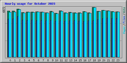 Hourly usage for October 2023