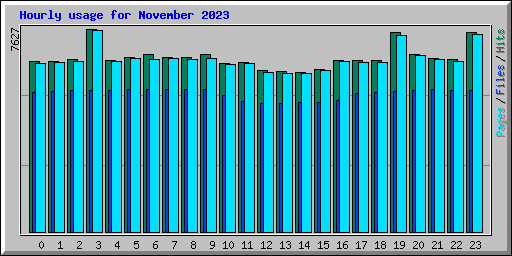 Hourly usage for November 2023