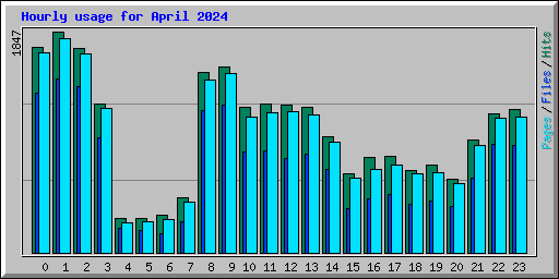 Hourly usage for April 2024