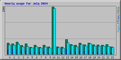 Hourly usage for July 2024