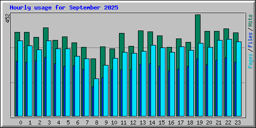 Hourly usage for September 2025
