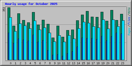 Hourly usage for October 2025
